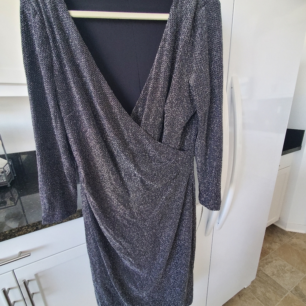 Lauren Black and Silver Dress (Stretches up to Size 18) - Picture 2 of 4
